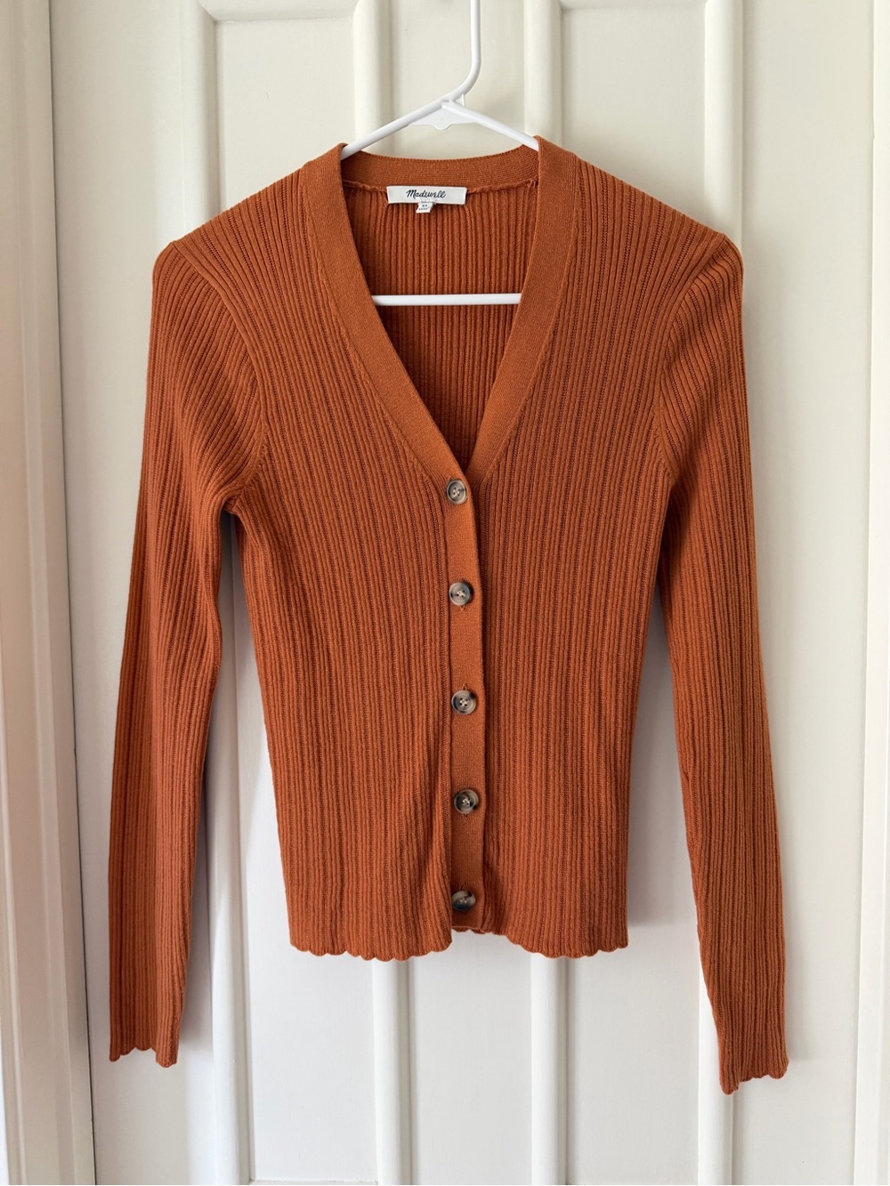 Madewell Ribbed Button-Front Cardigan